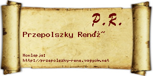 Przepolszky René névjegykártya
